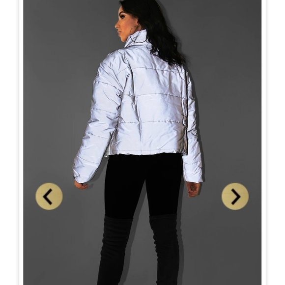 Silver Glow Puff Jacket - Picture 2 of 5